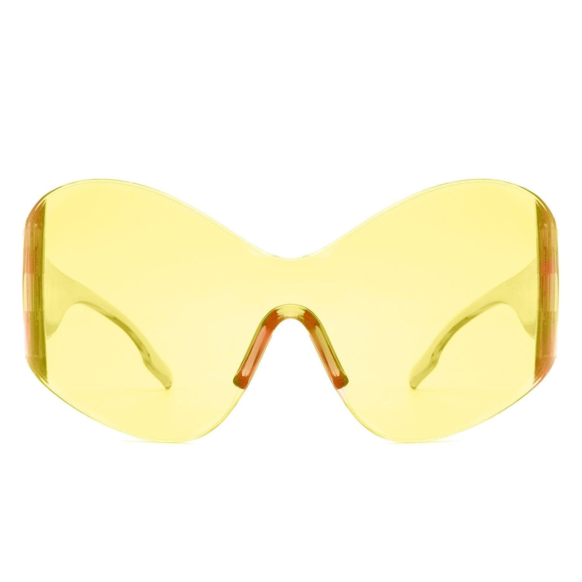 Cramilo Eyewear Sunglasses Oriel - Women Fashion Rimless Oversized Shield Wraparound Sunglasses
