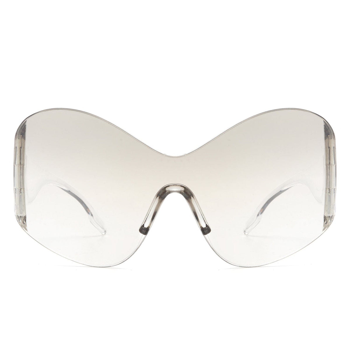 Cramilo Eyewear Sunglasses Oriel - Women Fashion Rimless Oversized Shield Wraparound Sunglasses
