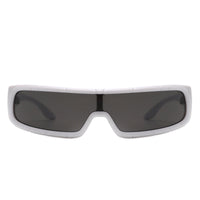 Cramilo Eyewear Sunglasses Orion - Futuristic Wrap Around Fashion Rectangle Shield Sunglasses