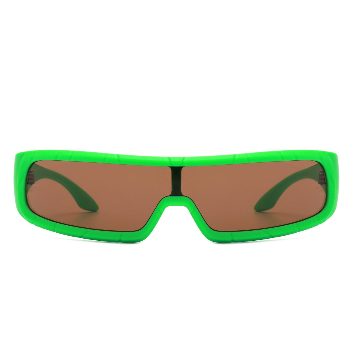 Cramilo Eyewear Sunglasses Orion - Futuristic Wrap Around Fashion Rectangle Shield Sunglasses