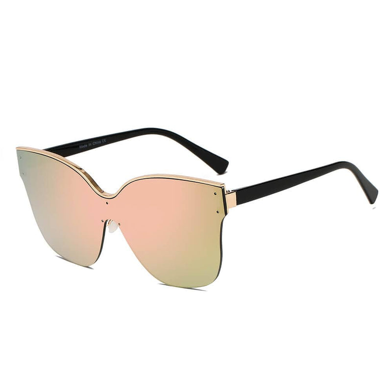 Cramilo Eyewear Sunglasses Peach BARCELONA | Women Cat Eye Oversize Sunglasses