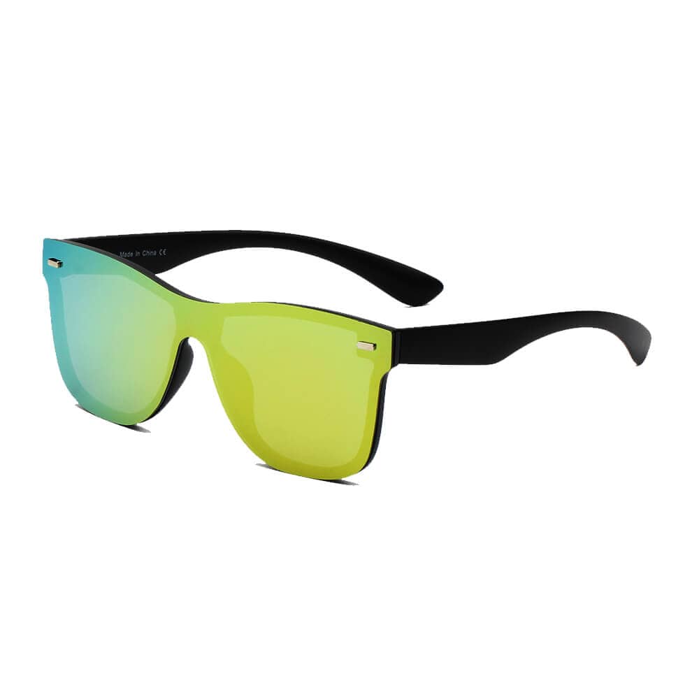 Cramilo Eyewear Sunglasses Peach Green ALTO | Modern Colored Rim Men's Horn Rimmed Sunglasses