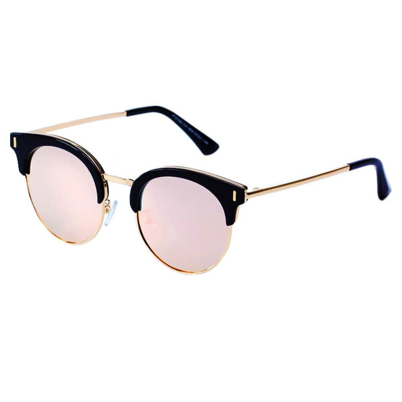 Cramilo Eyewear Sunglasses Peach LATINA | Women Round Cat Eye Fashion Sunglasses