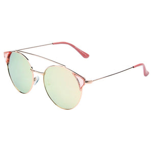 Cramilo Eyewear Sunglasses Pink Antequera | Women Round Polarized Brow-Bar Cat Eye Fashion Sunglasses