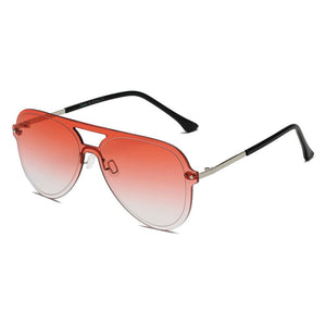 Cramilo Eyewear Sunglasses Pink BELFAST | Unisex Flat Single Lens Aviator Fashion Sunglasses