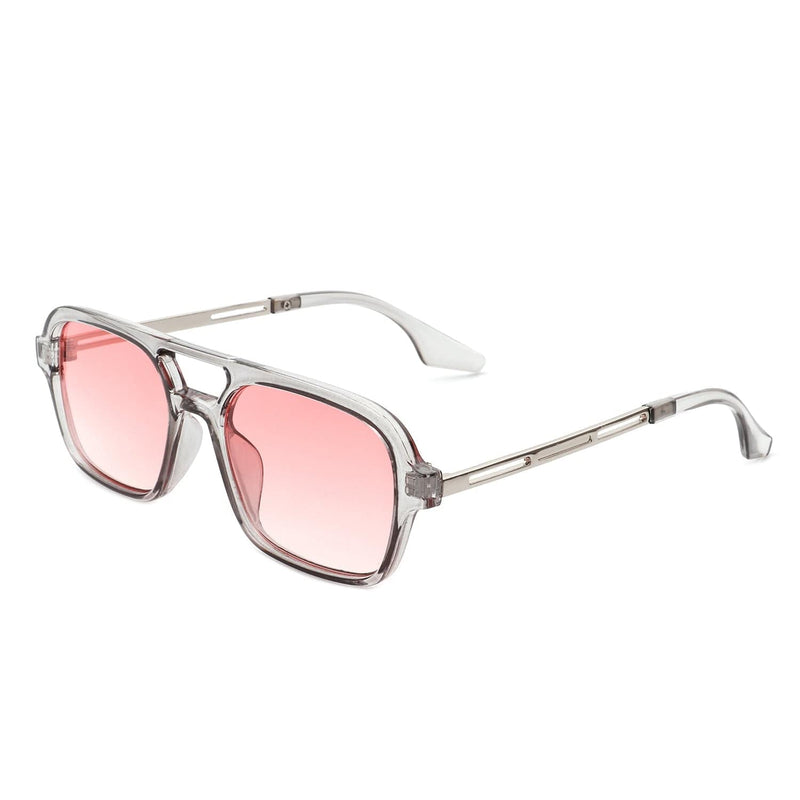 Cramilo Eyewear Sunglasses Pink Candorae - Retro Square Brow-Bar Fashion Aviator Style Vintage Sunglasses