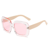 Cramilo Eyewear Sunglasses Pink CLEMSON | Women Retro Trendy Vintage Bold Square Oversize Sunglasses