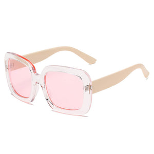 Cramilo Eyewear Sunglasses Pink CLEMSON | Women Retro Trendy Vintage Bold Square Oversize Sunglasses