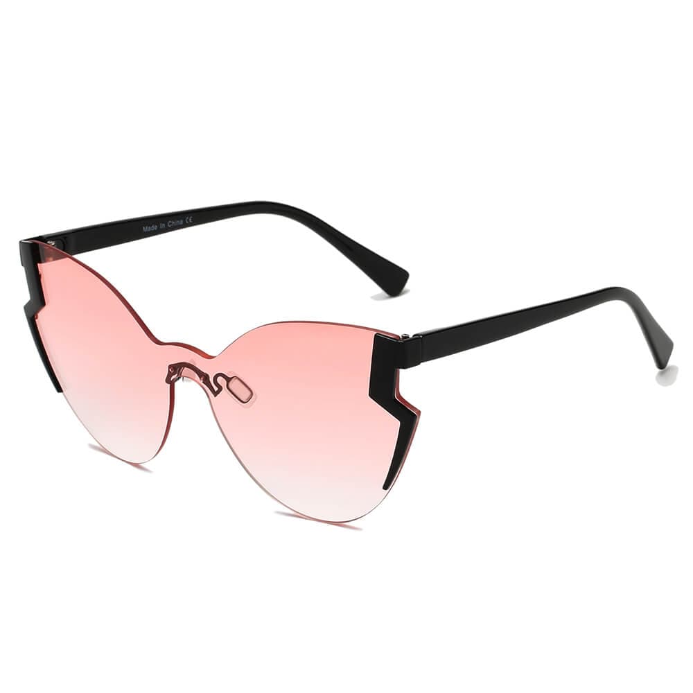 Cramilo Eyewear Sunglasses Pink DECATUR | Women Fashion Oversize Cat Eye Sunglasses