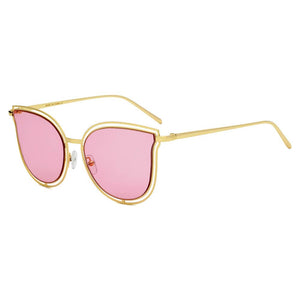 Cramilo Eyewear Sunglasses Pink DUNDEE | Women Round Cat Eye Fashion Sunglasses