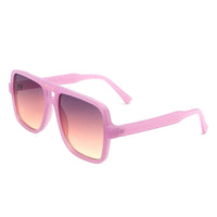 Cramilo Eyewear Sunglasses Pink Eris - Flat Top Retro Square Vintage Inspired Aviator Sunglasses