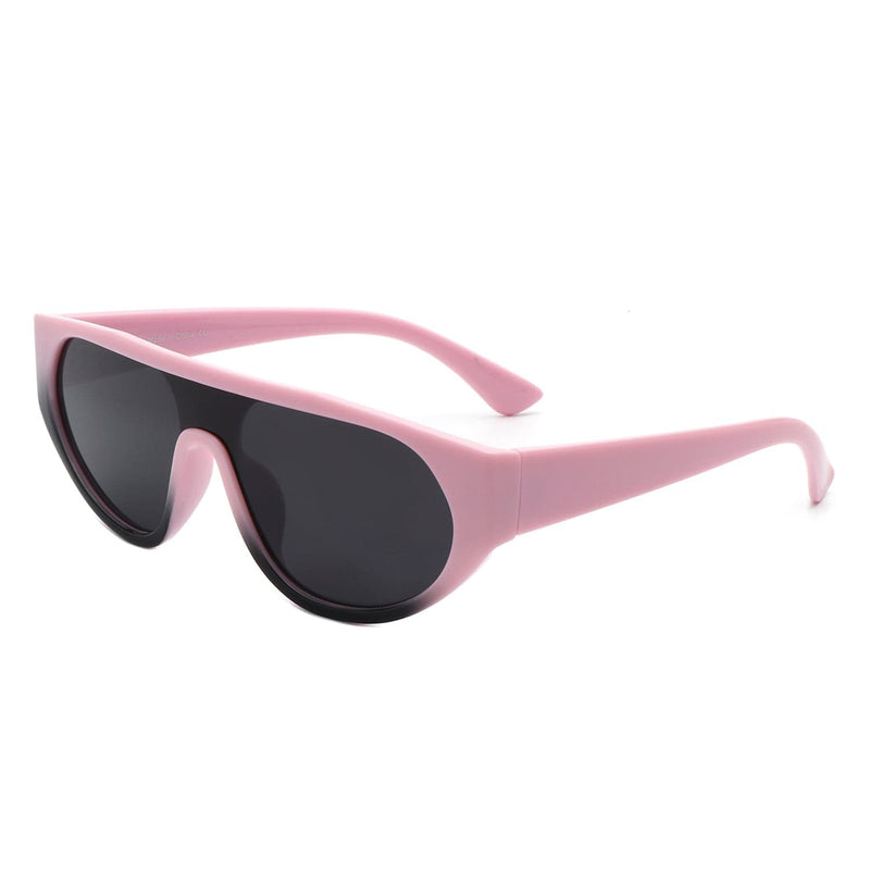 Cramilo Eyewear Sunglasses Pink Isolde - Round Flat Top Retro Fashion Sunglasses