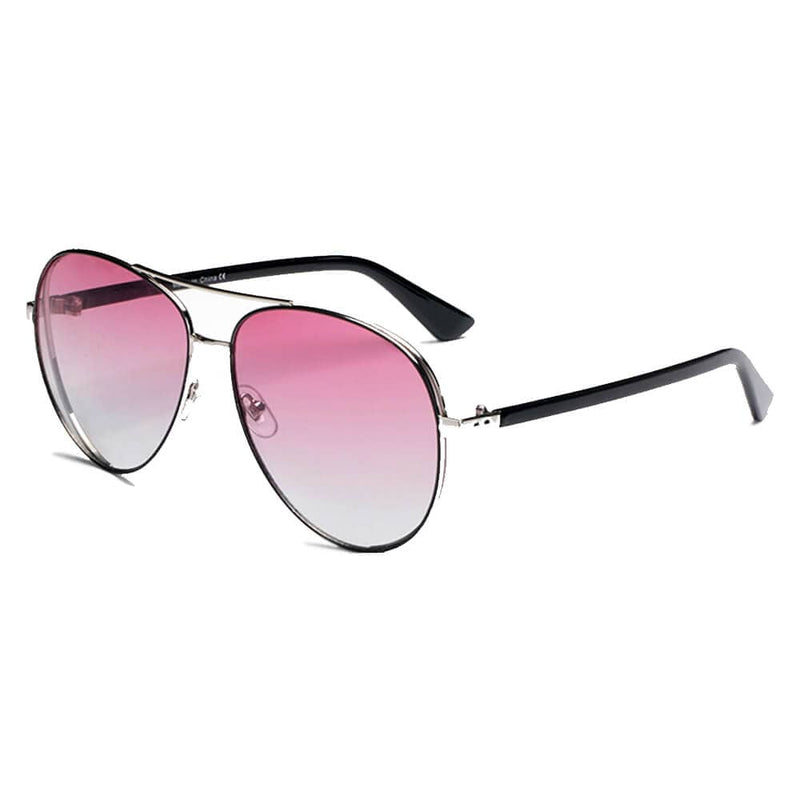 Cramilo Eyewear Sunglasses Pink Kearny - Classic Flat Top Brow Bar Aviator Fashion Sunglasses