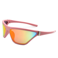 Cramilo Eyewear Sunglasses Pink Luminize - Square Fashion Mirrored Wrap Around Sport Sunglasses