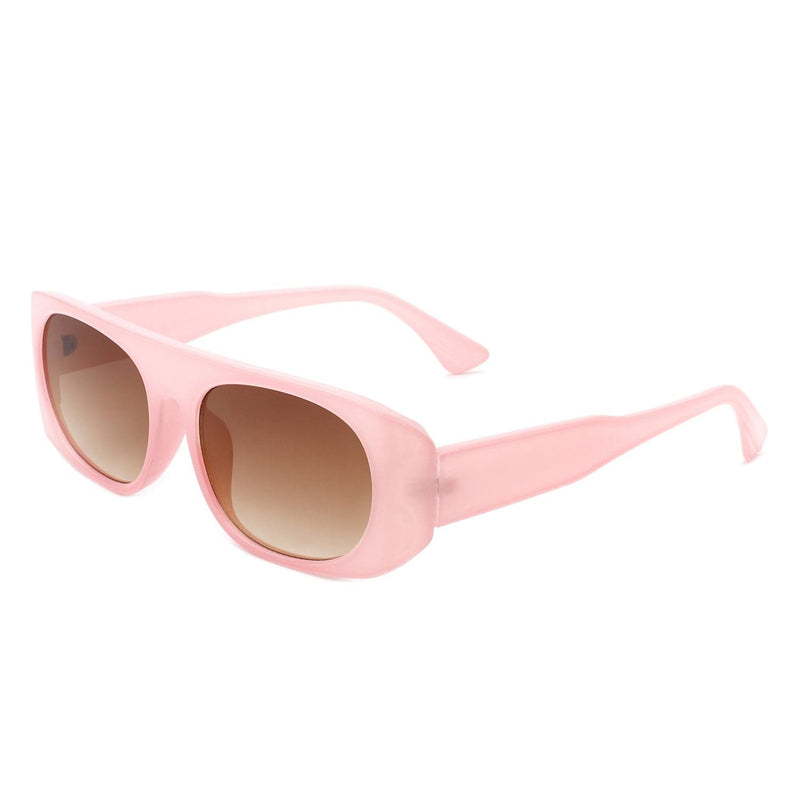 Cramilo Eyewear Sunglasses Pink Midnites - Rectangle Retro Oval Fashion Flat Top Vintage Sunglasses