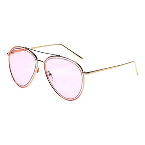 Cramilo Eyewear Sunglasses Pink NAMPA | Women Glitter Rimmed Fashion Aviator Sunglasses