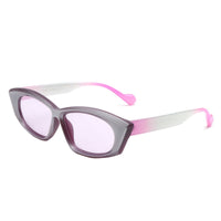 Cramilo Eyewear Sunglasses Pink Nyx - Retro Rectangular Narrow Flat Top Slim Sunglasses