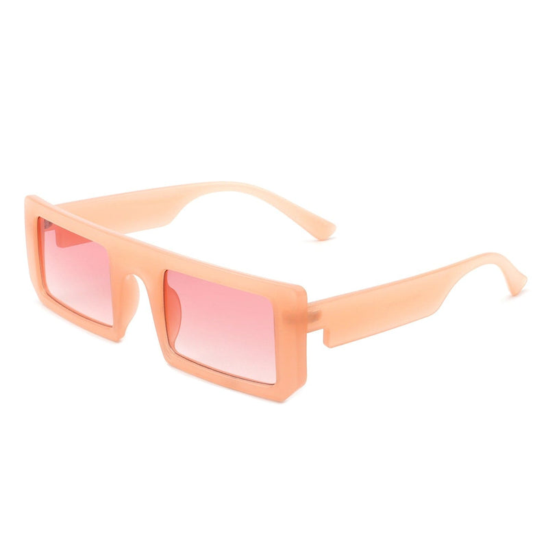 Cramilo Eyewear Sunglasses Pink Pallasia - Rectangle Retro 90s Vintage Fashion Flat Top Square Sunglasses