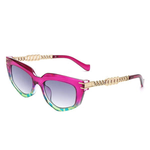 Cramilo Eyewear Sunglasses Pink Skylight - Women Chic Chain Link Design Fashion Cat Eye Sunglasses