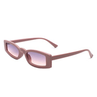 Cramilo Eyewear Sunglasses Pink Starzest - Rectangle Slim Retro Tinted Square Vintage Narrow Sunglasses