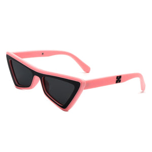 Cramilo Eyewear Sunglasses Pink Sublar - Retro Triangle Fashion Colorful Cat Eye Women Sunglasses