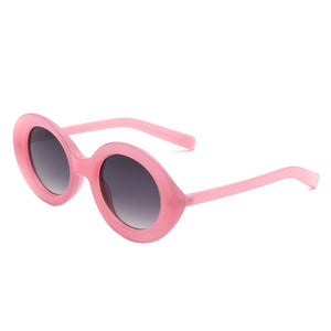 Cramilo Eyewear Sunglasses Pink Talyn - Round Retro Fashion Vintage Inspired Oval Sunglasses