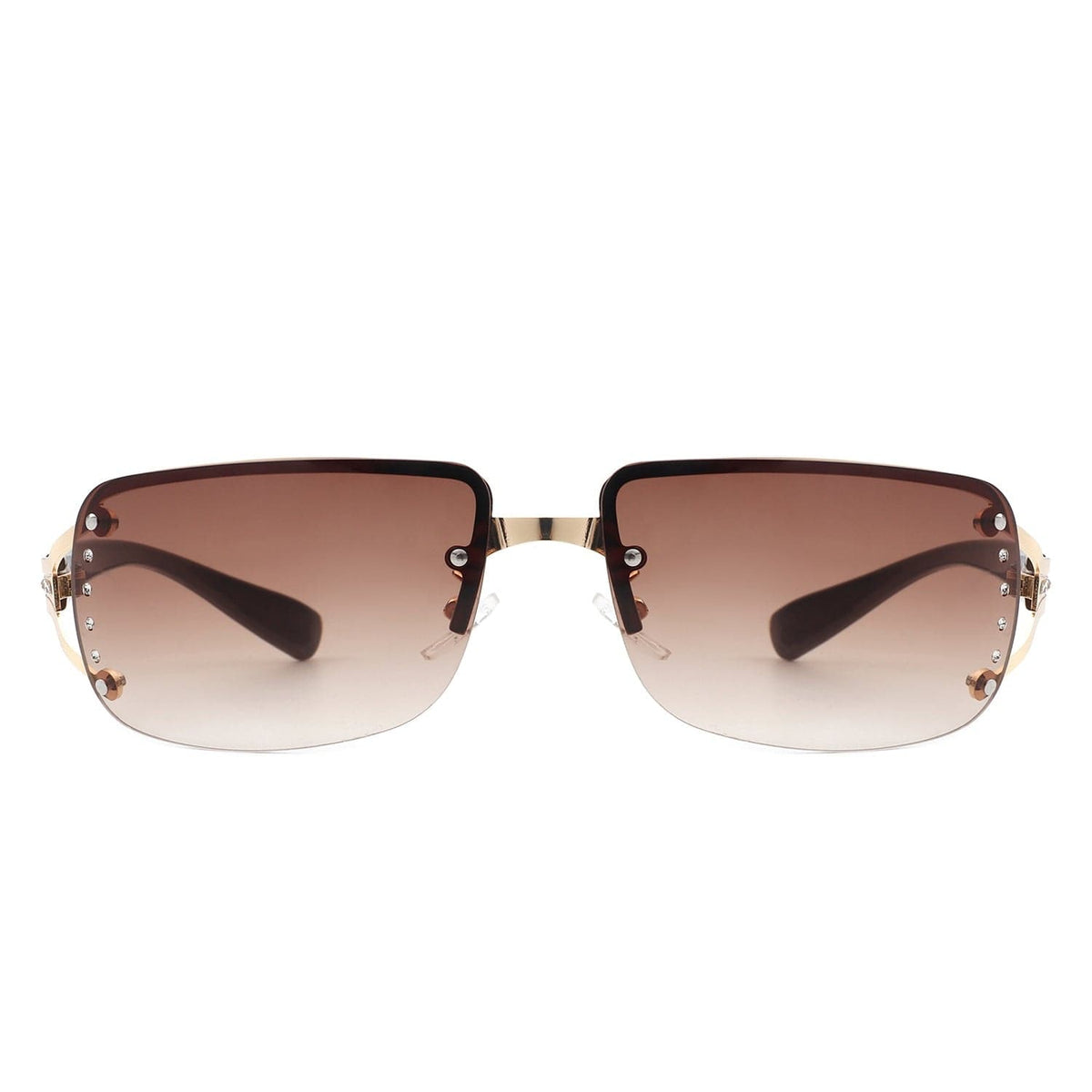 Cramilo Eyewear Sunglasses Pluora - Women Classic Rectangle Rimless Fashion Square Sunglasses