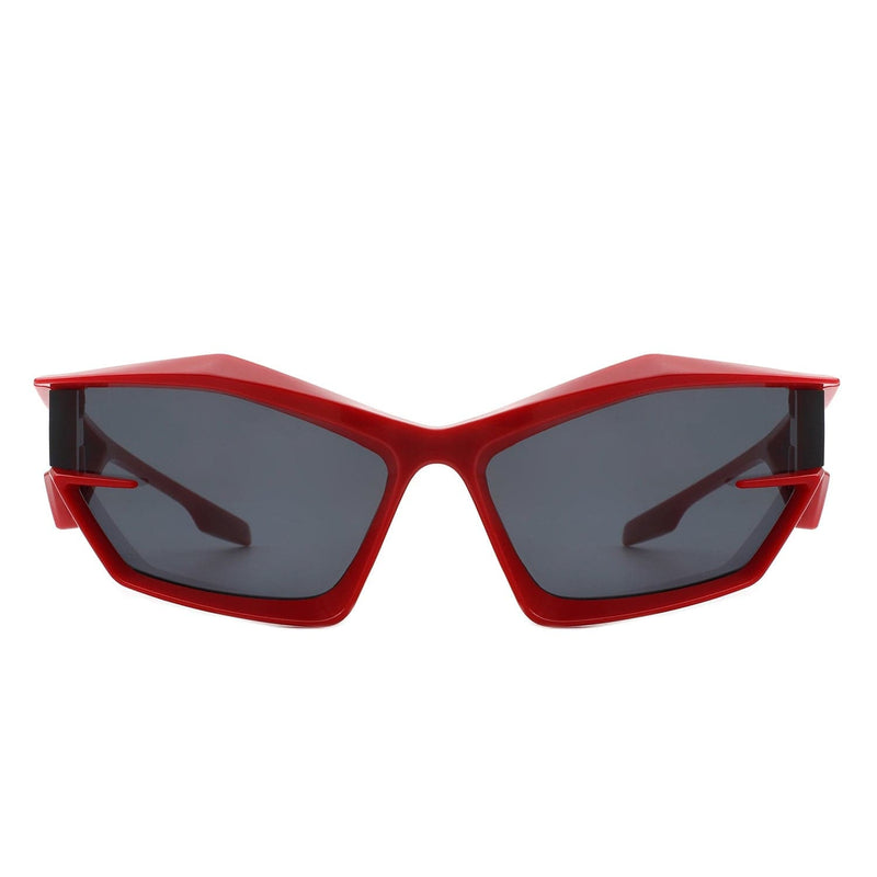 Cramilo Eyewear Sunglasses Pollich - Futuristic Rectangle Geometric Chunky Square Fashion Sunglasses