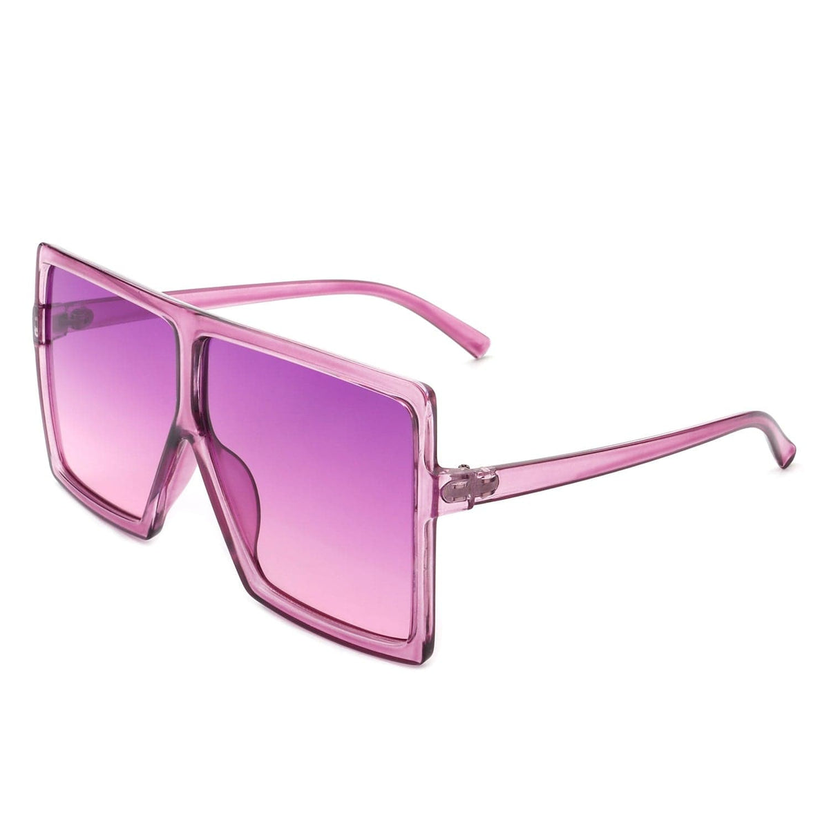 Cramilo Eyewear Sunglasses Purple Amarylla - Oversize Flat Top Square Tinted Women Fashion Sunglasses