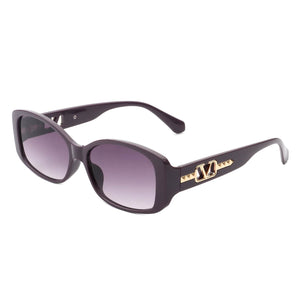 Cramilo Eyewear Sunglasses Purple Fantasie - Rectangular Narrow Retro Tinted Fashion Square Sunglasses