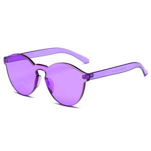 Cramilo Eyewear Sunglasses Purple FARGO | Hipster Translucent Unisex Monochromatic Candy Colorful Lenses Sunglasses