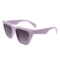 Cramilo Eyewear Sunglasses Purple Lyra - Square Retro Oversize Flat Top Fashion Cat Eye Sunglasses