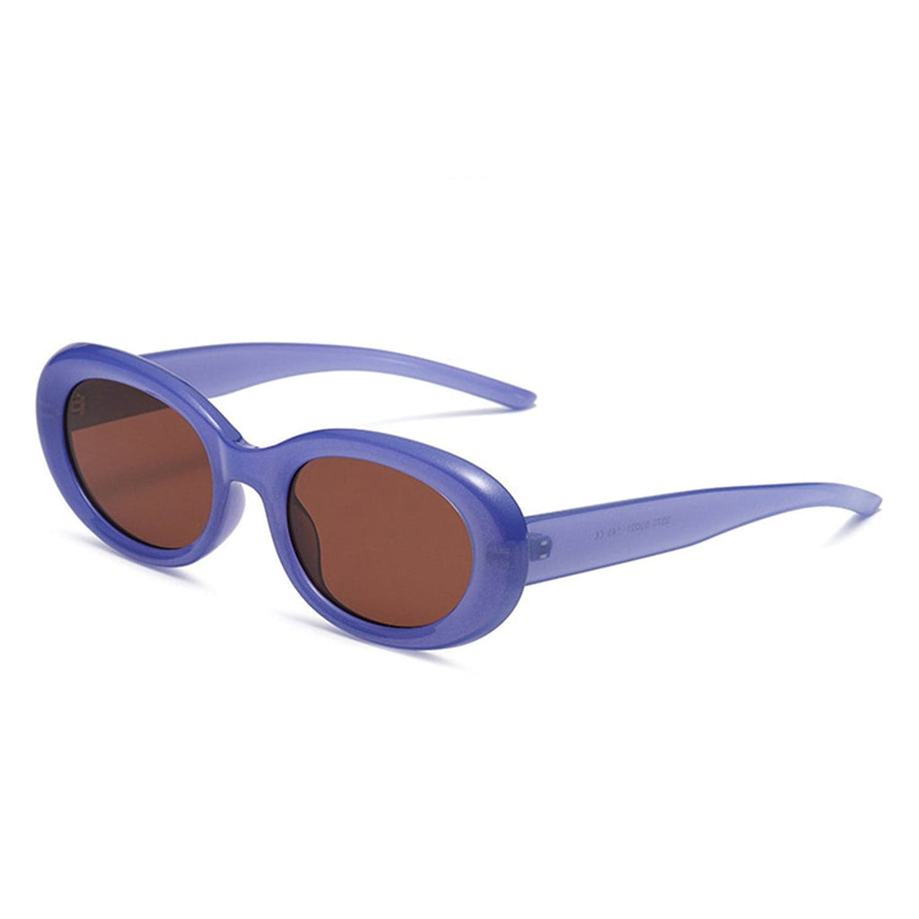 Cramilo Eyewear Sunglasses Purple Mysticor - Oval Retro 90s Round Tinted Clout Goggles Sunglasses