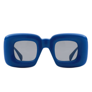 Cramilo Eyewear Sunglasses Rayne - Y2K Square Inflated Chunky Retro Funny Sunglasses