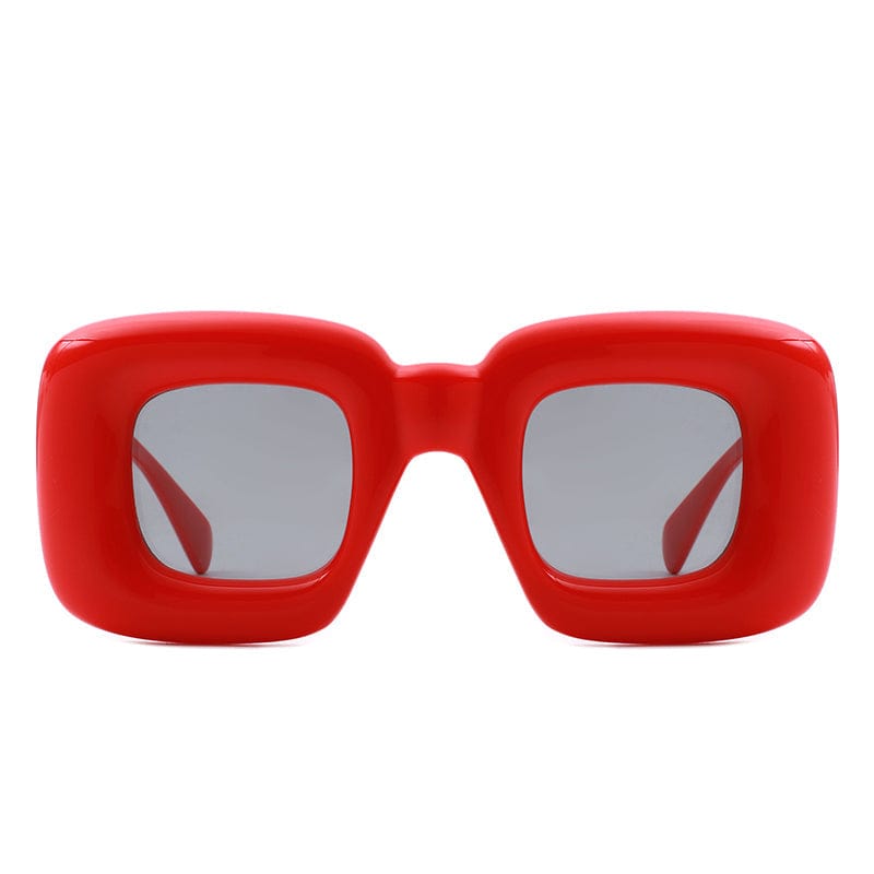 Cramilo Eyewear Sunglasses Rayne - Y2K Square Inflated Chunky Retro Funny Sunglasses