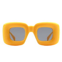 Cramilo Eyewear Sunglasses Rayne - Y2K Square Inflated Chunky Retro Funny Sunglasses