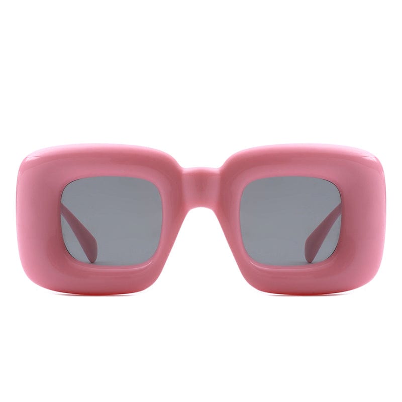 Cramilo Eyewear Sunglasses Rayne - Y2K Square Inflated Chunky Retro Funny Sunglasses