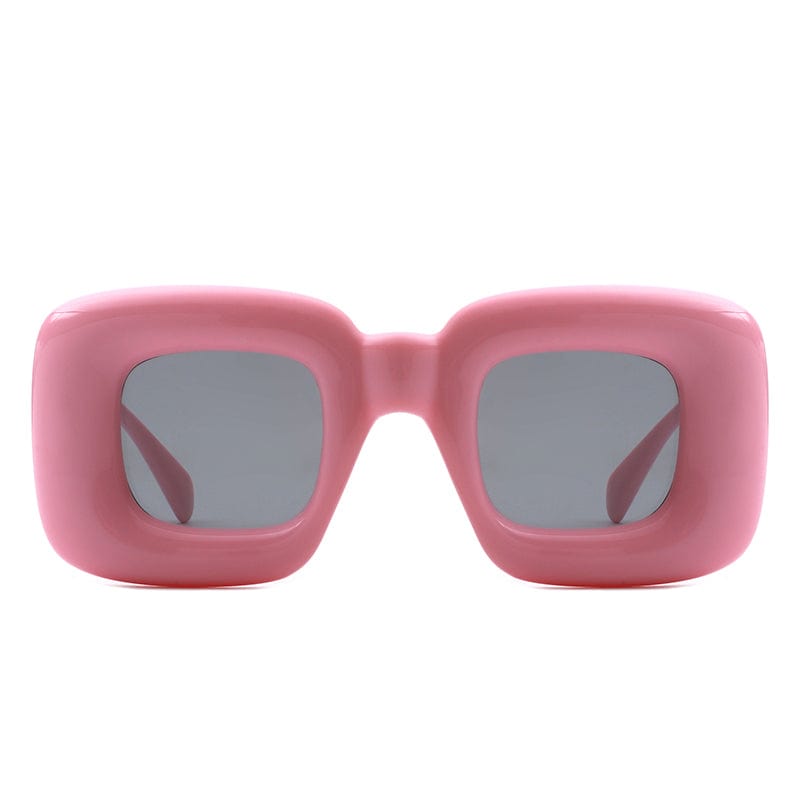 Cramilo Eyewear Sunglasses Rayne - Y2K Square Inflated Chunky Retro Funny Sunglasses