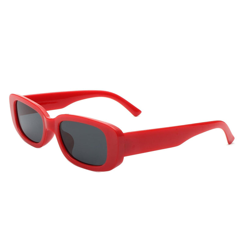 Cramilo Eyewear Sunglasses Red Alarica - Rectangle Retro Small Vintage Inspired Sunglasses