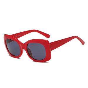 Cramilo Eyewear Sunglasses Red BAKU | Women Fashion Retro Rectangle Oversize Sunglasses