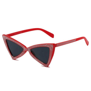 Cramilo Eyewear Sunglasses Red CANBERRA | Women Retro Vintage Extreme Cat Eye Sunglasses