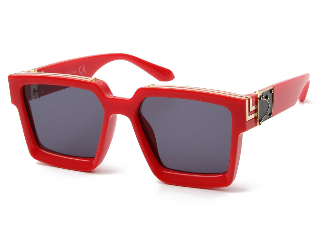 Cramilo Eyewear Sunglasses Red Evanston | Classic Retro Vintage Square Fashion Sunglasses