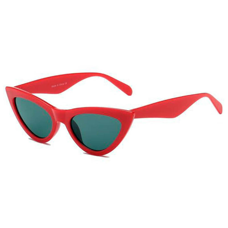Cramilo Eyewear Sunglasses Red HUDSON | Women Retro Vintage Cat Eye Sunglasses