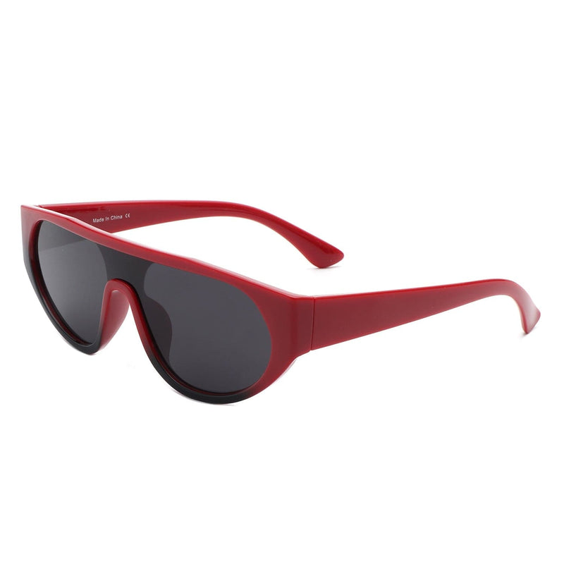 Cramilo Eyewear Sunglasses Red Isolde - Round Flat Top Retro Fashion Sunglasses