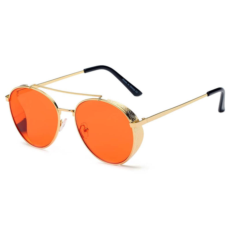 Cramilo Eyewear Sunglasses Red LAREDO | Modern Aviator Brow Bar Aviator Fashion Sunglasses