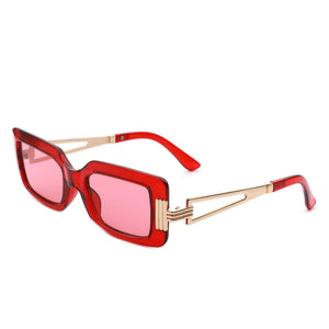 Cramilo Eyewear Sunglasses Red Sylphine - Oversize Sporty Square Chunky Shield Sunglasses