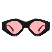 Cramilo Eyewear Sunglasses Rosedawn - Futuristic Square Retro Chunky Irregular Geometric Sunglasses