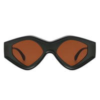 Cramilo Eyewear Sunglasses Rosedawn - Futuristic Square Retro Chunky Irregular Geometric Sunglasses