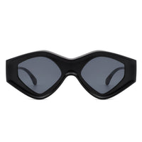 Cramilo Eyewear Sunglasses Rosedawn - Futuristic Square Retro Chunky Irregular Geometric Sunglasses