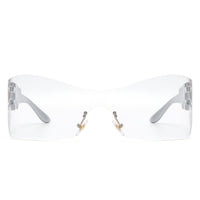 Cramilo Eyewear Sunglasses Sable - Futuristic Square Mirrored Flat Top Wrap Around Sunglasses